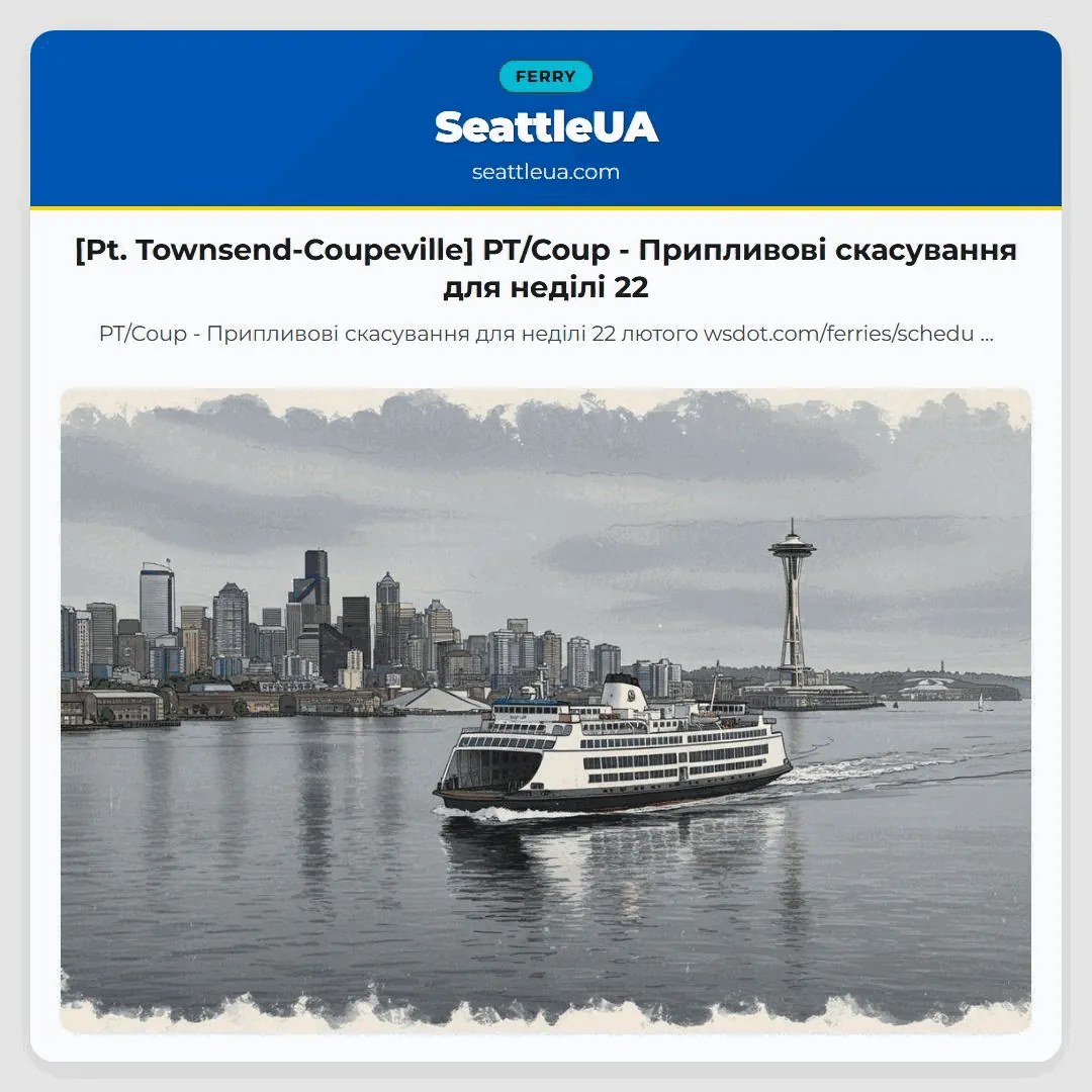 [Pt. Townsend-Coupeville] PT/Coup - Припливові скасування для неділі 22