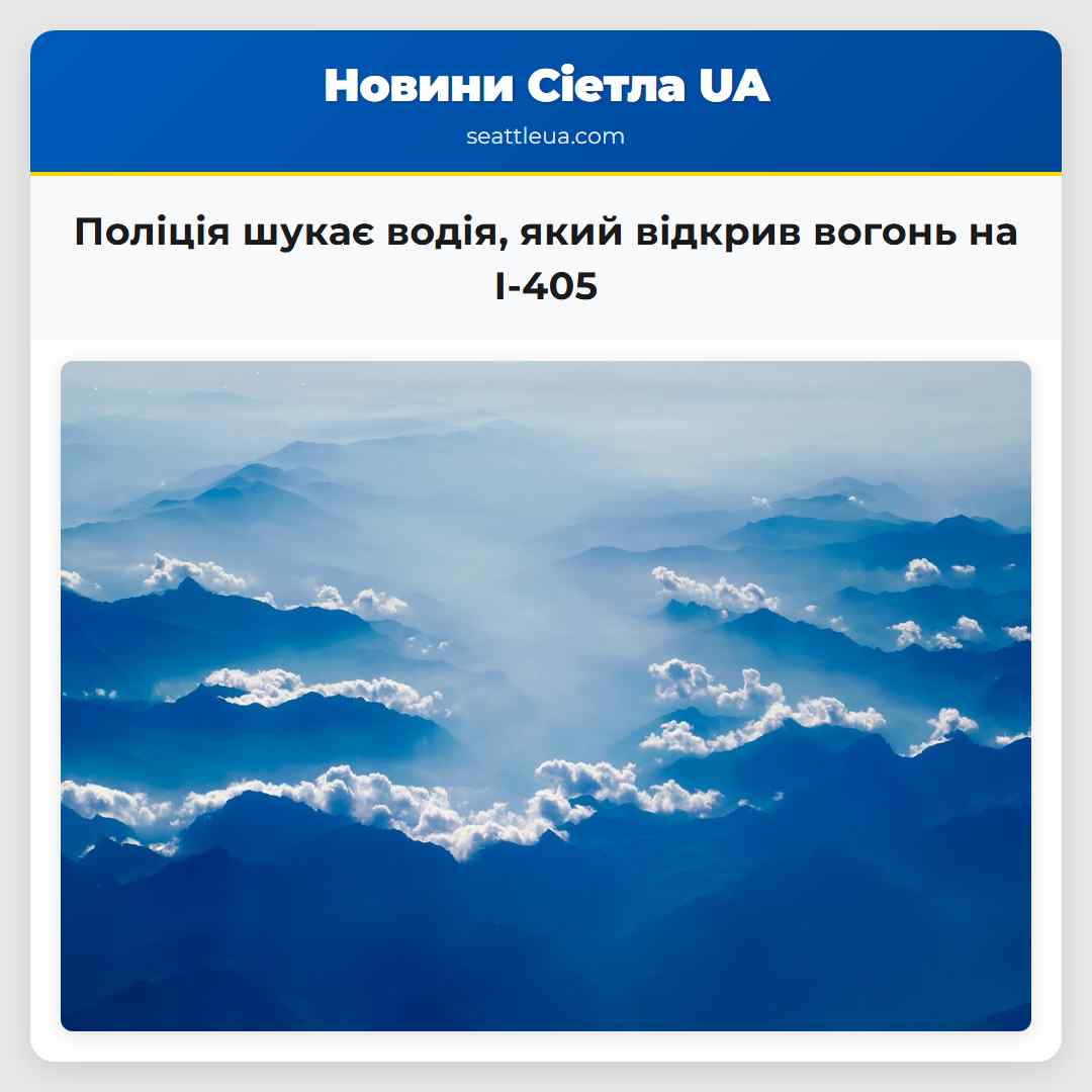 Поліція шукає водія який відкрив вогонь на I-405