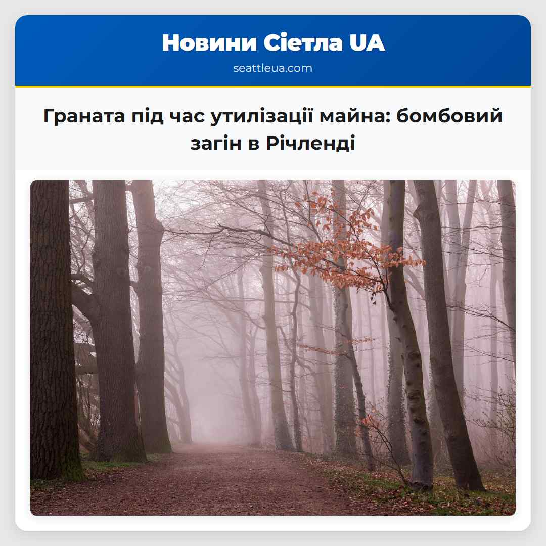 Граната виявлена під час утилізації майна бомбовий загін в Річленді