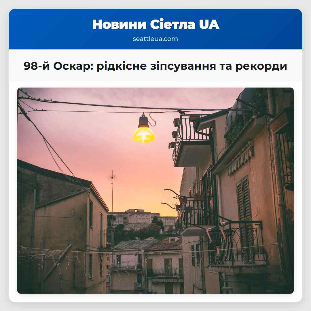 Від першого Оскара до рідкісного зіпсування найважливіші моменти 98-го церемоніального Оскара