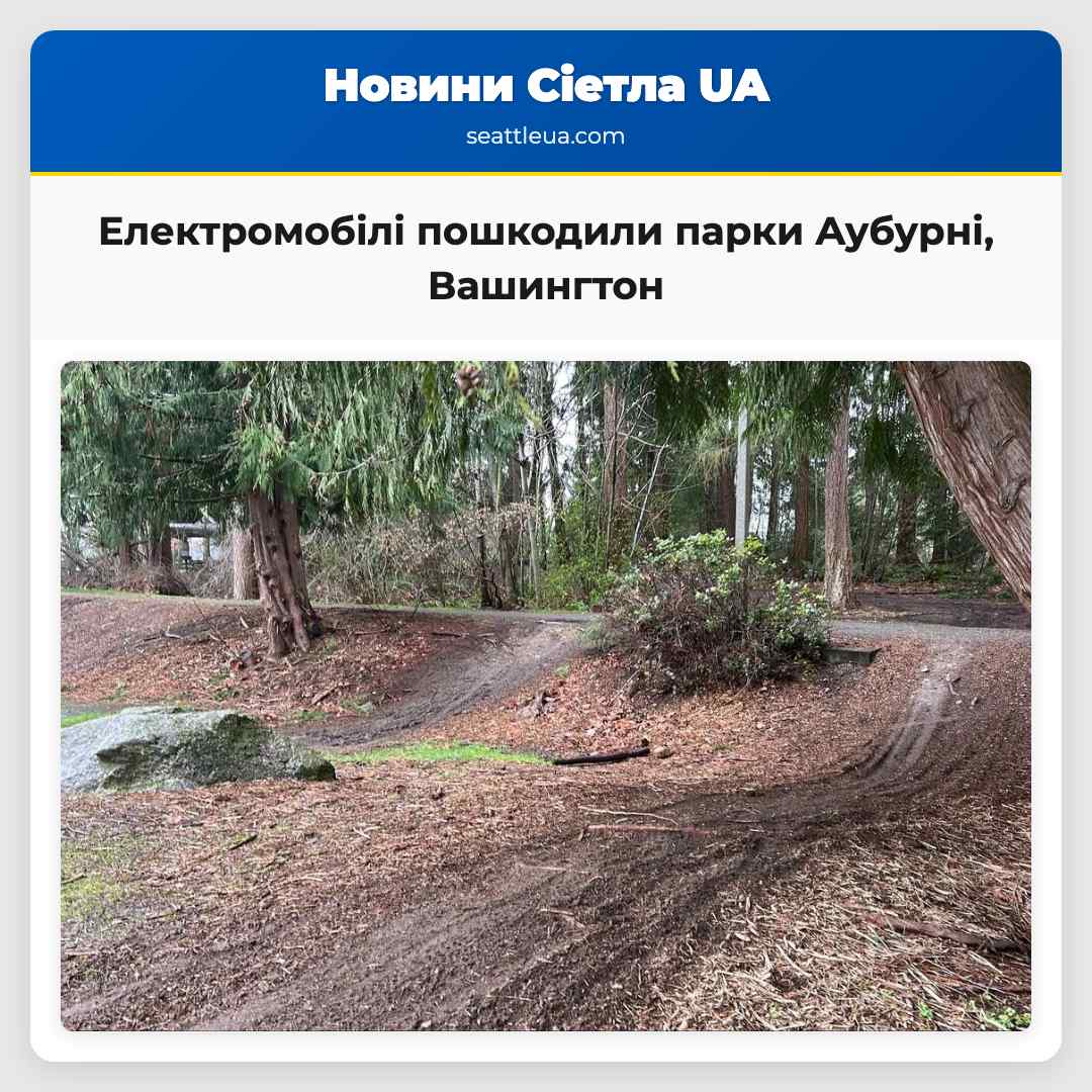 Неправильне використання електромобілів призвело до пошкодження парків у Аубурні Вашингтон