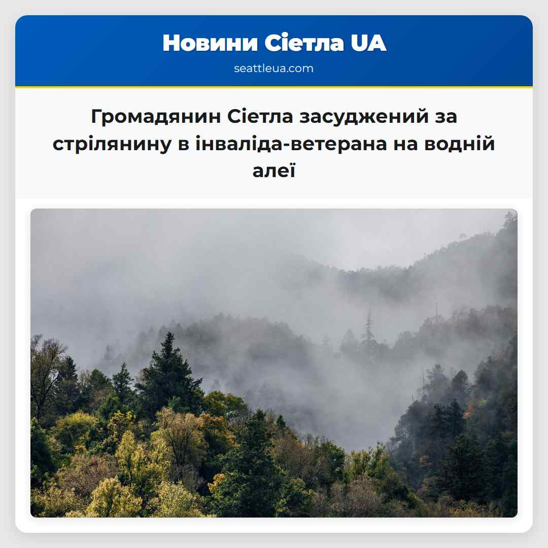 Громадянин Сіетла засуджений за стрілянину в інваліда-ветерана на водній алеї