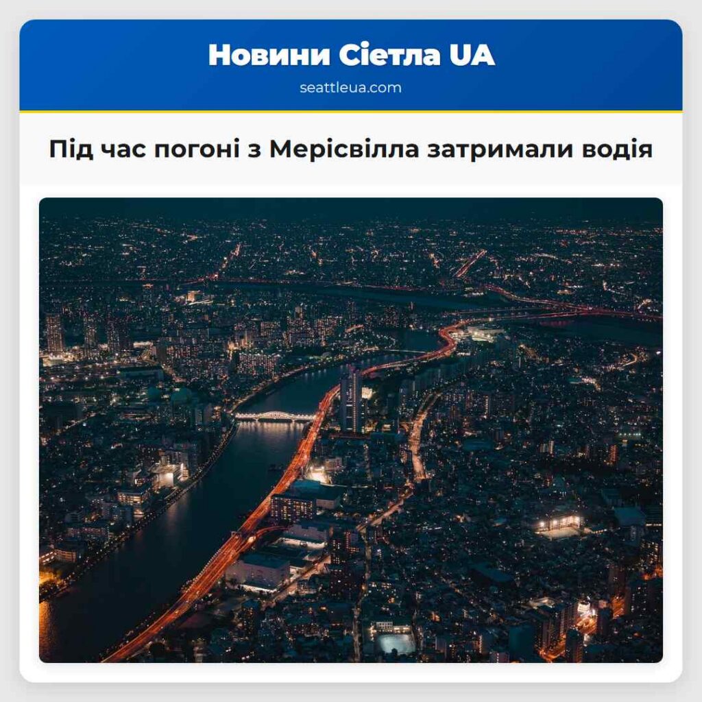 Під час погоні з Мерісвілла затримали водія