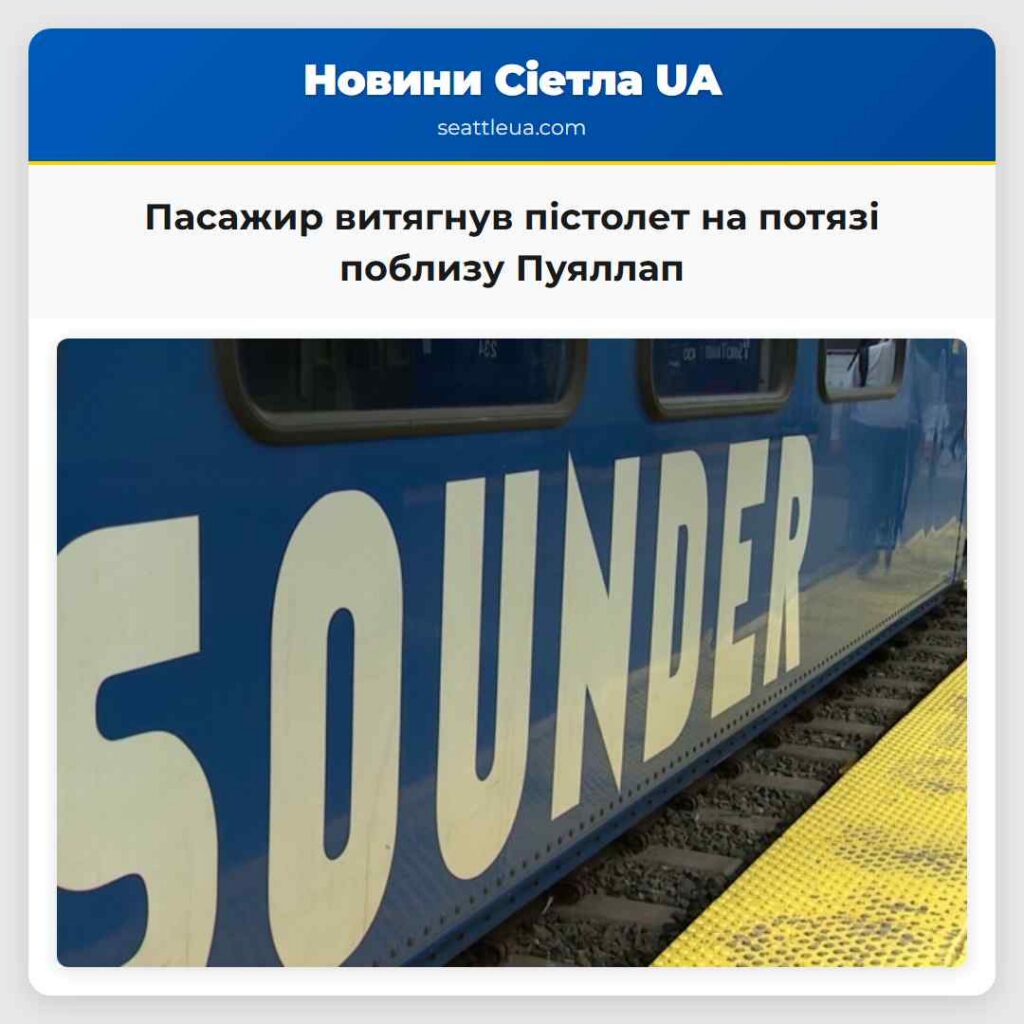 Пасажир витягнув пістолет на потязі поблизу