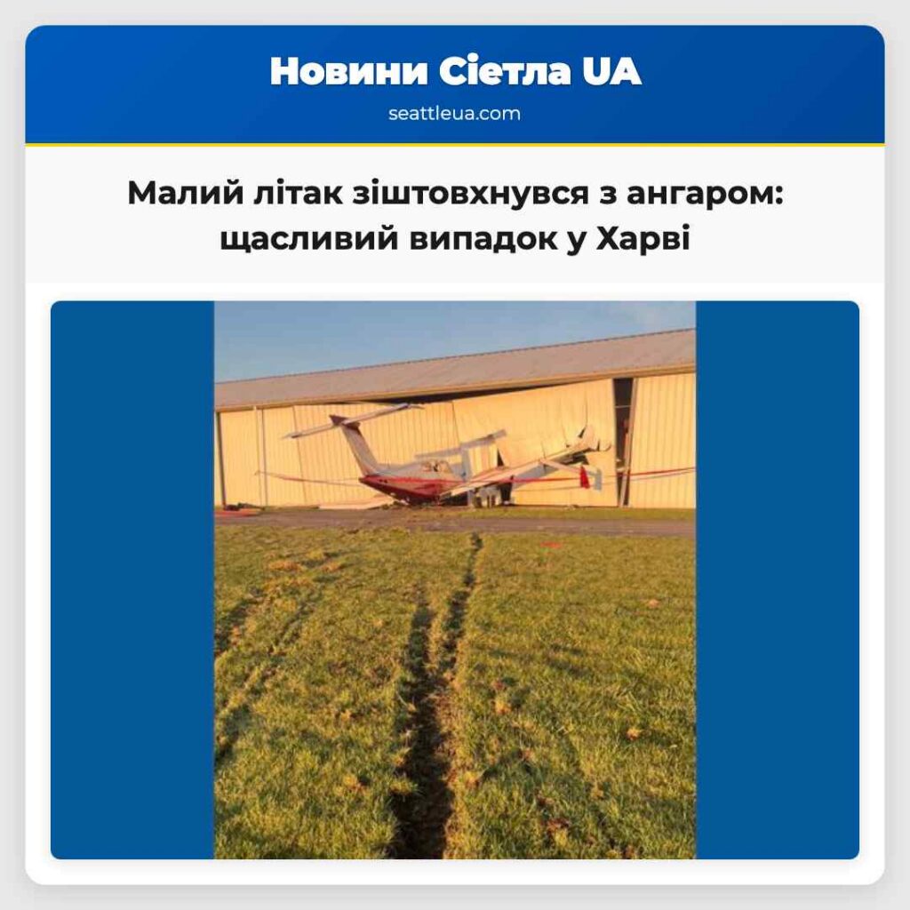 Малий літак зіштовхнувся з ангаром: щасливий