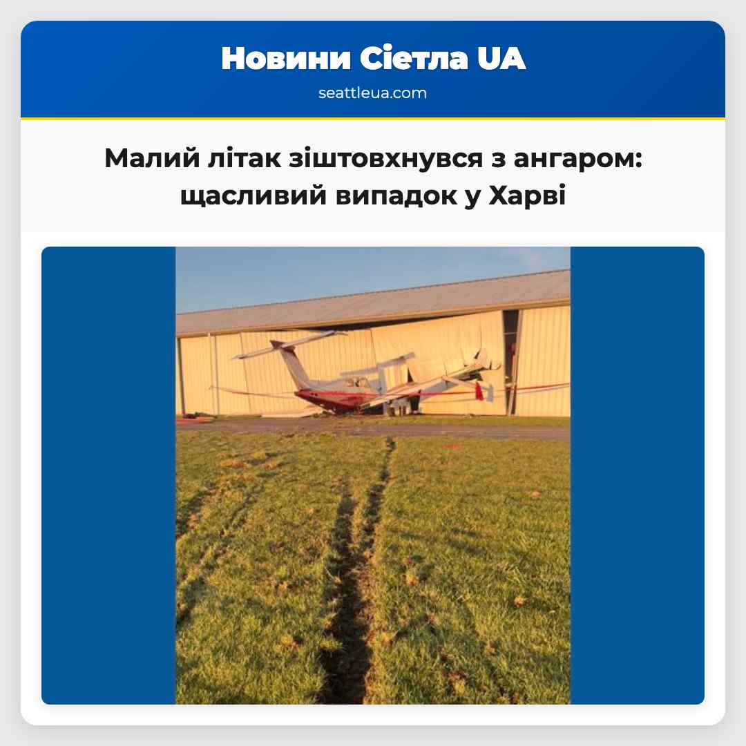 Малий літак зіштовхнувся з ангаром: щасливий