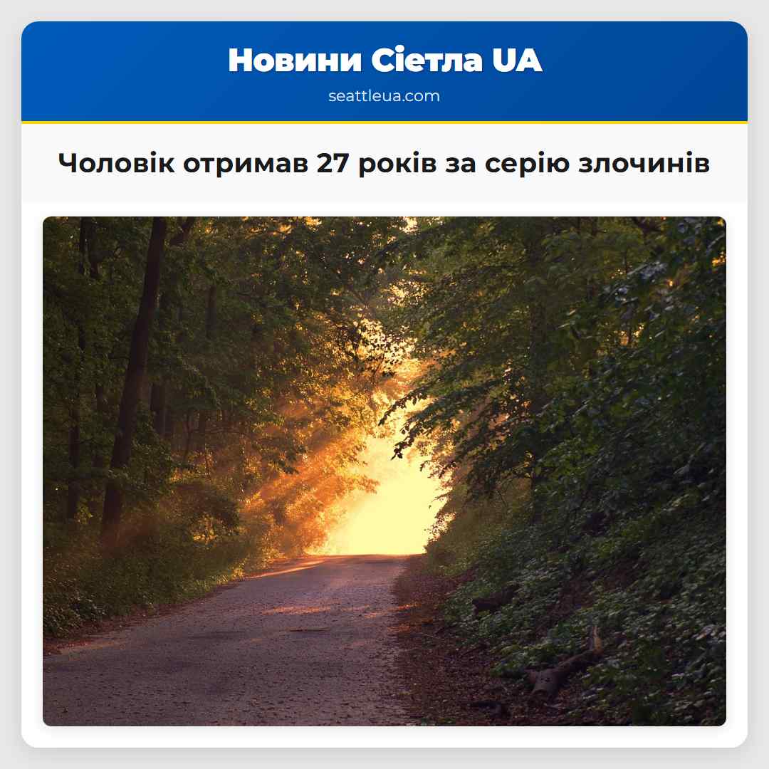 Чоловік отримав 27 років за серію злочинів