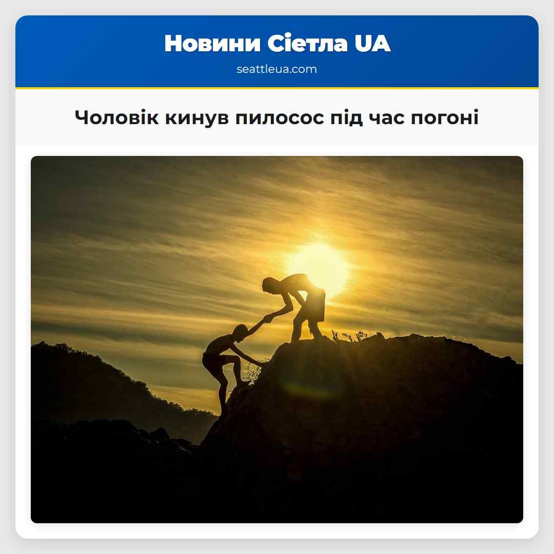 Чоловік кинув пилосос під час погоні