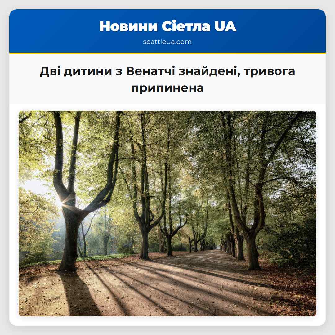 Дві дитини з Венатчі знайдені, тривога припинена