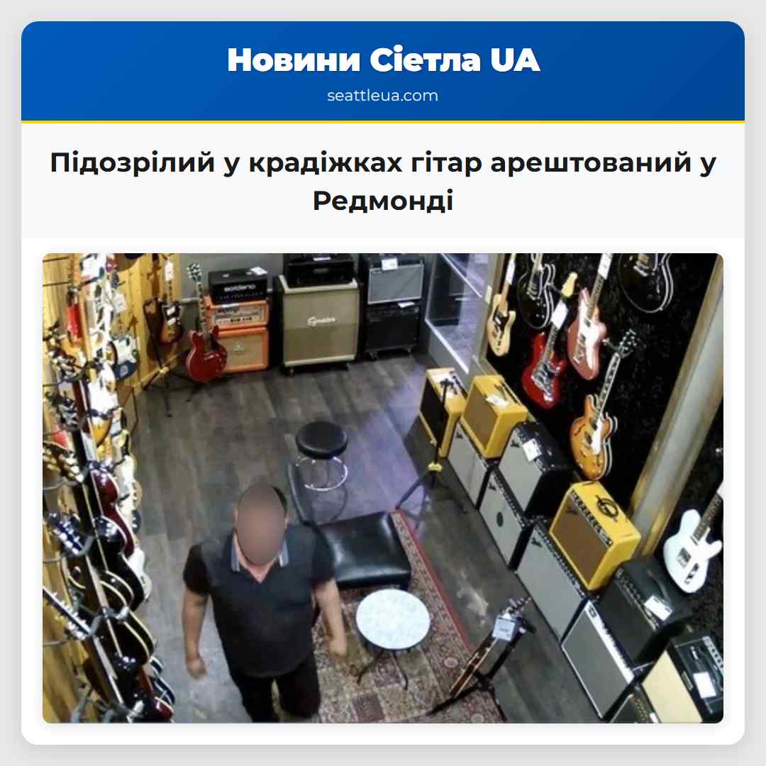 Підозрілий у крадіжках гітар арештований у