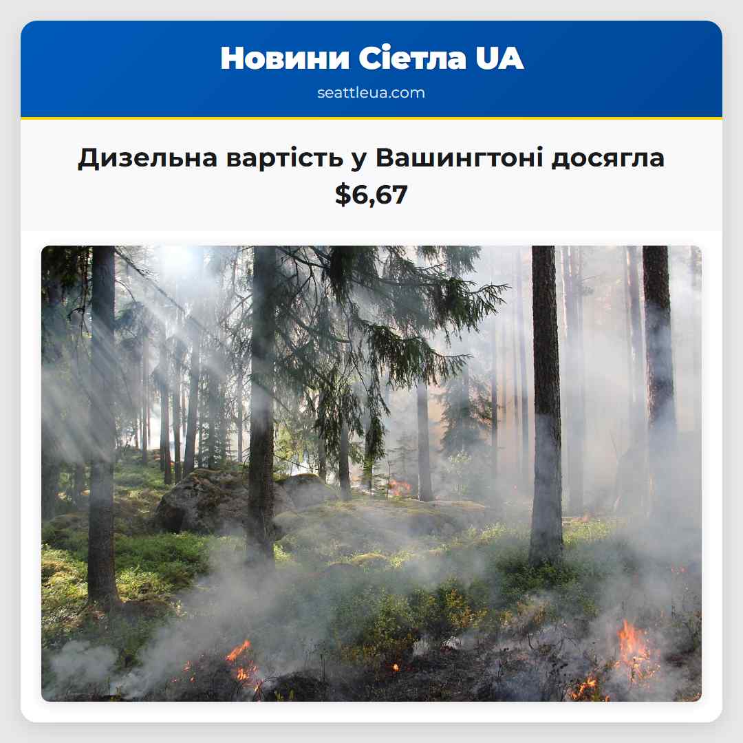 Дизельна вартість у Вашингтоні досягла $6,67