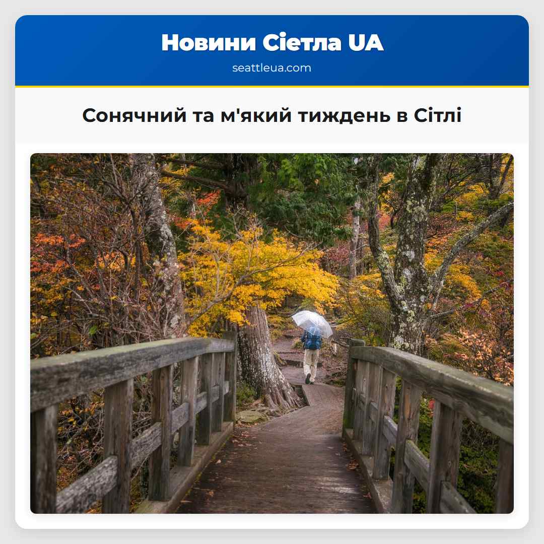 Сонячний та м'який тиждень в Сітлі