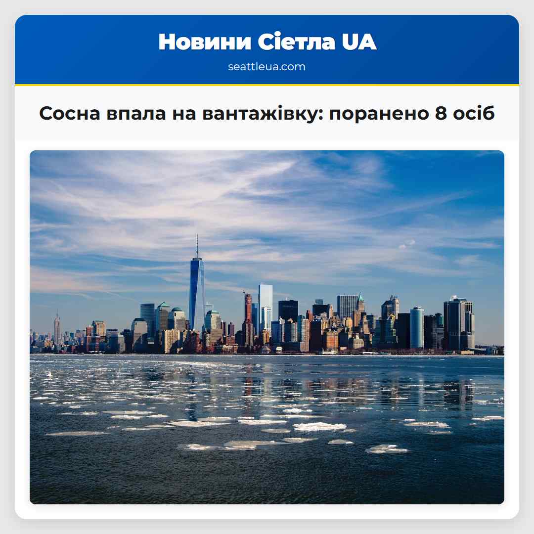 Сосна впала на вантажівку: поранено 8 осіб