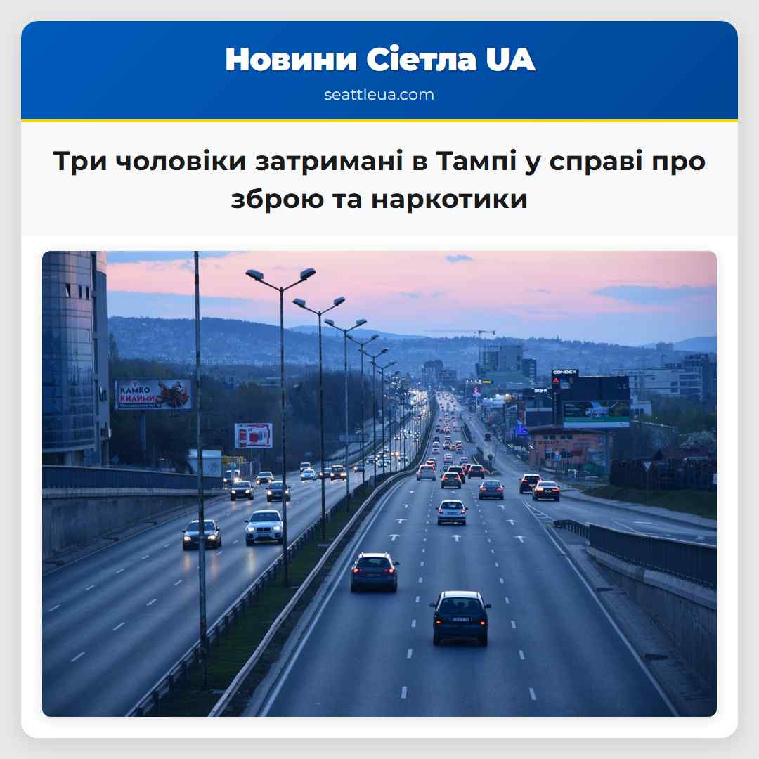 Три чоловіки затримані в Тампі у справі про зброю та наркотики