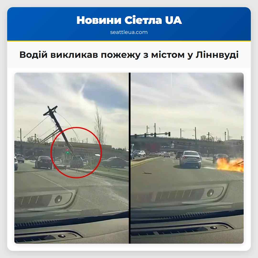 Водій викликав пожежу з містом у Ліннвуді