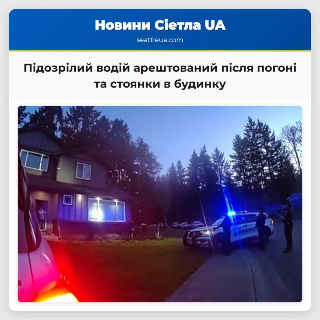 Підозрілий водій арештований після погоні та