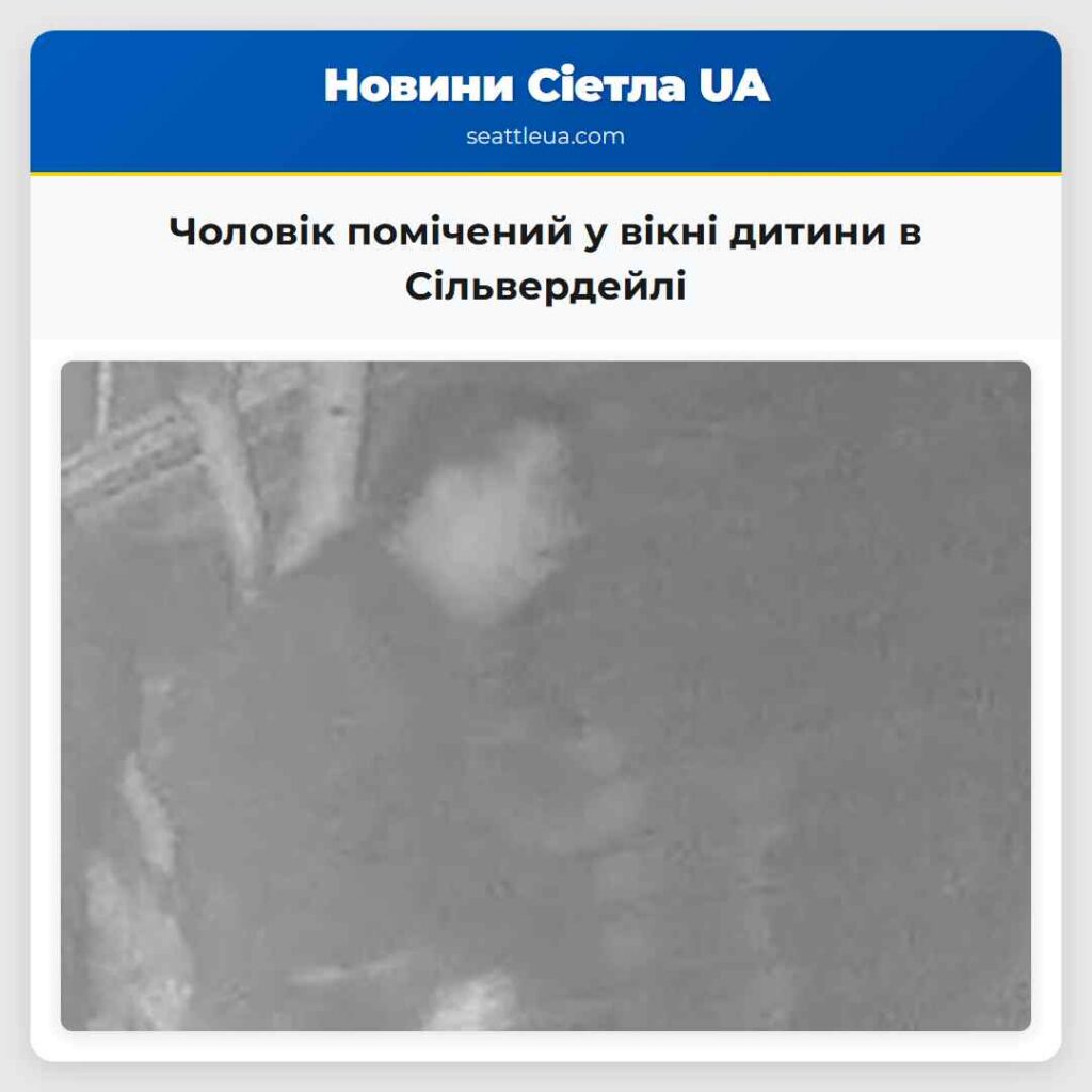 Чоловік помічений у вікні дитини в Сільвердейлі