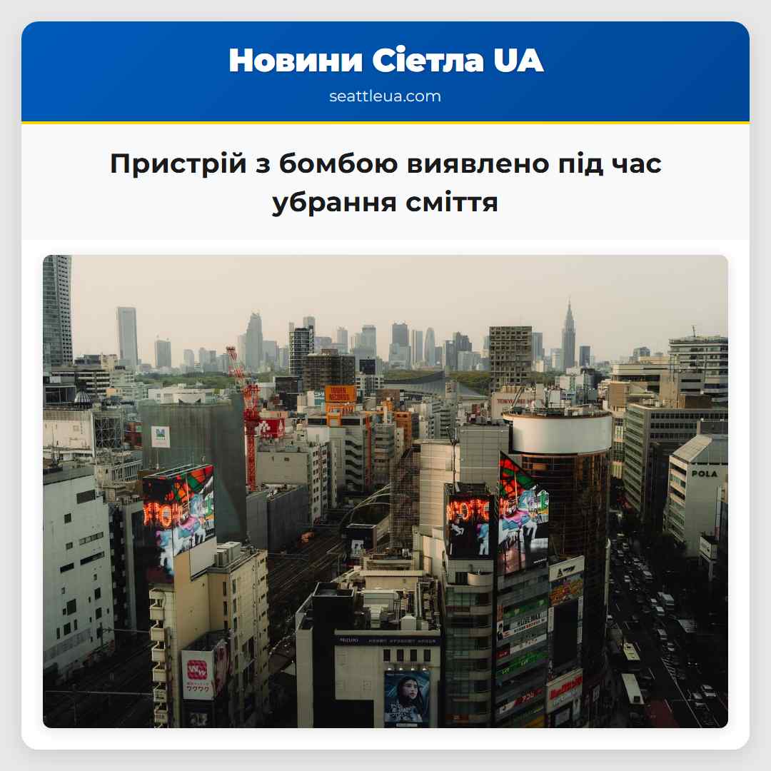 Пристрій з бомбою виявлено під час убрання сміття