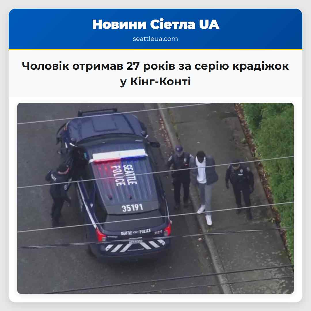 Чоловік отримав 27 років за серію крадіжок у