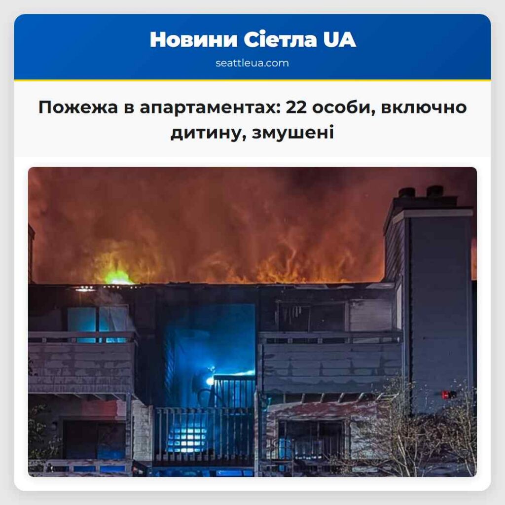 Пожежа в апартаментах: 22 особи, включно дитину,
