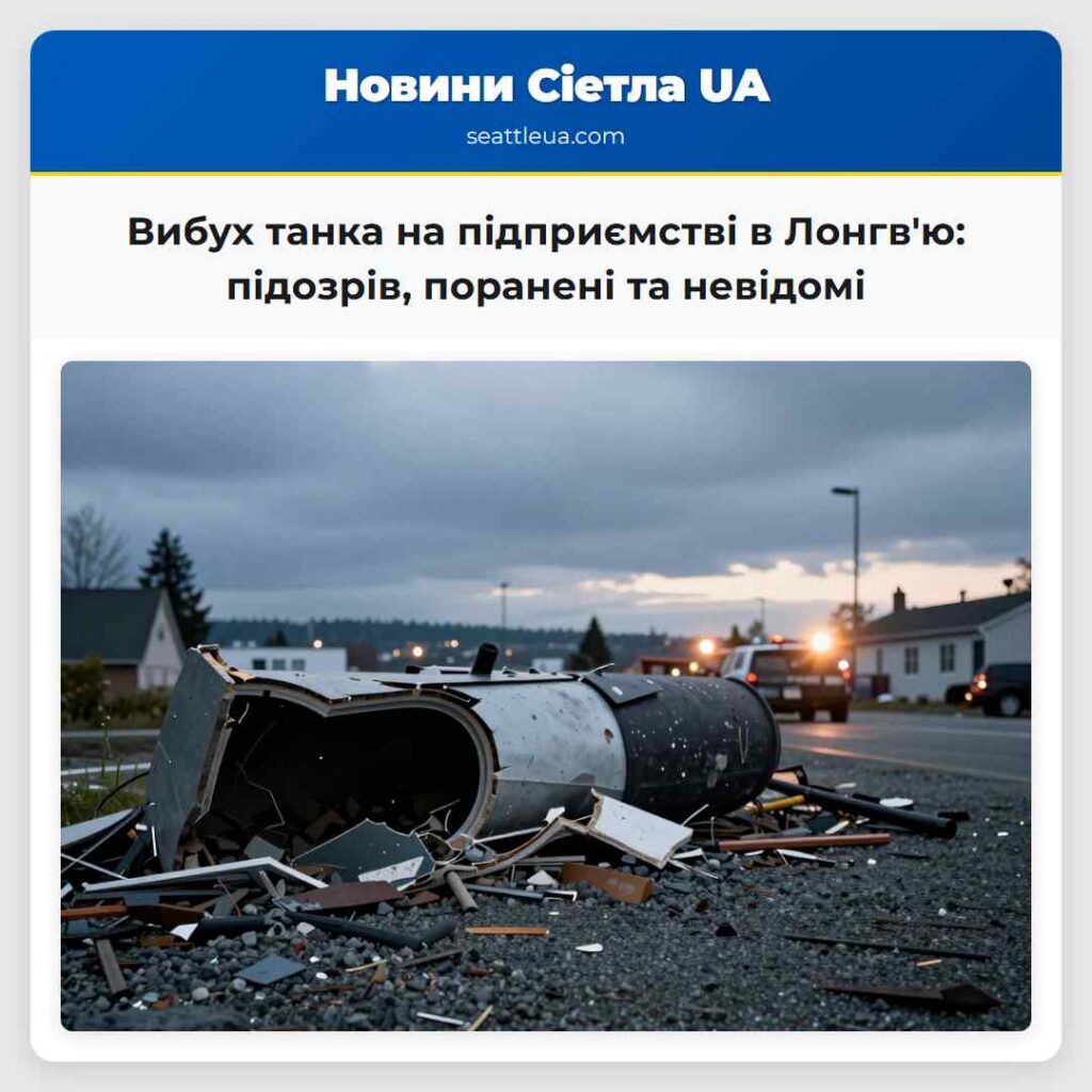 Вибух танка на підприємстві в Лонгв'ю: підозрів,