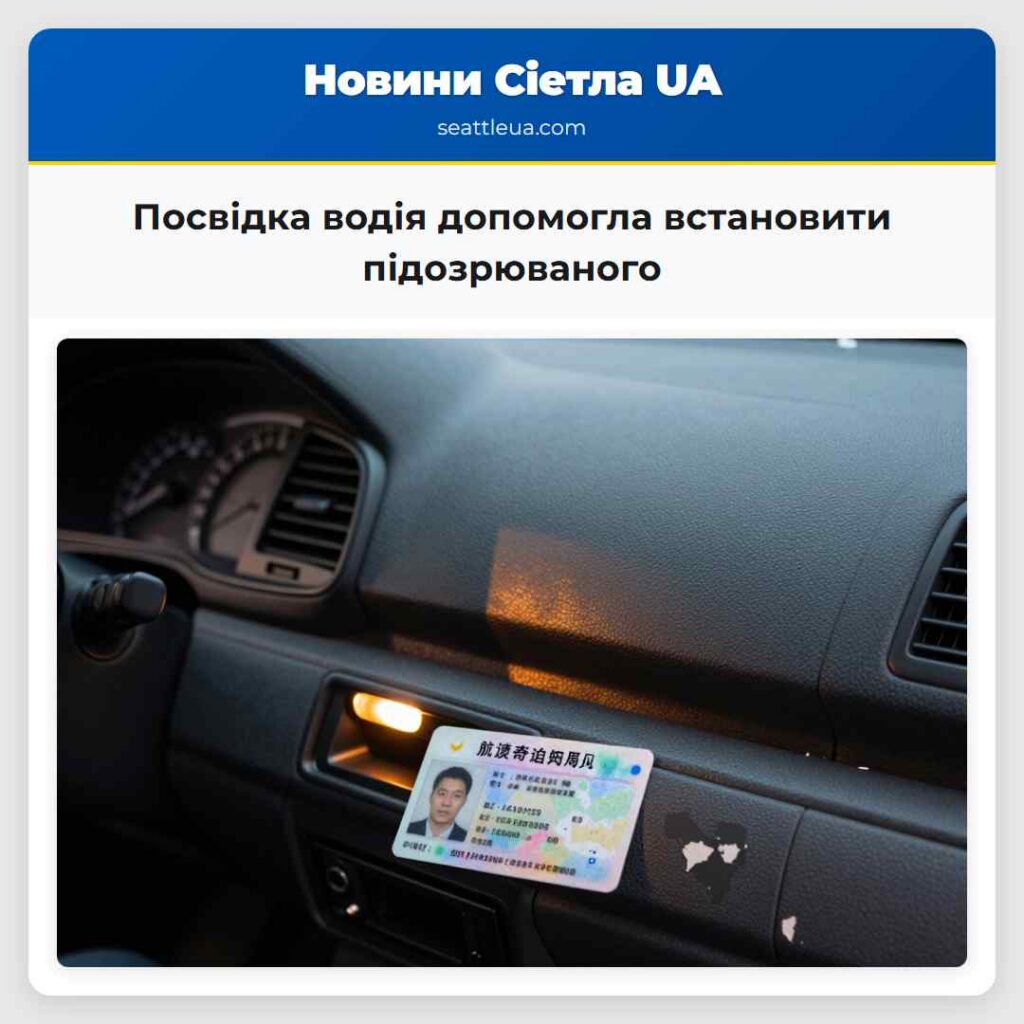 Посвідка водія допомогла встановити підозрюваного