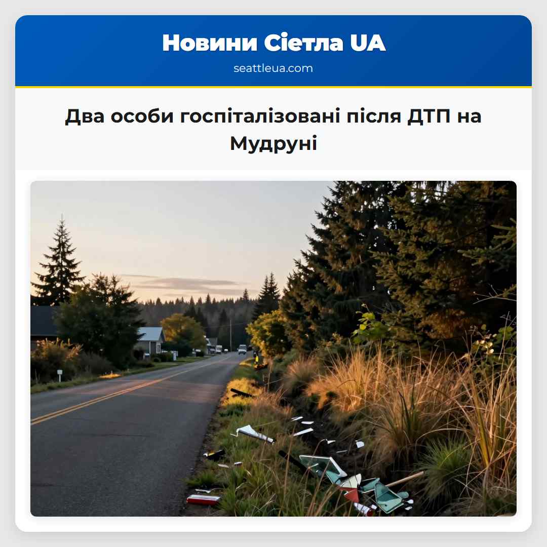 Два особи госпіталізовані після ДТП на Мудруні