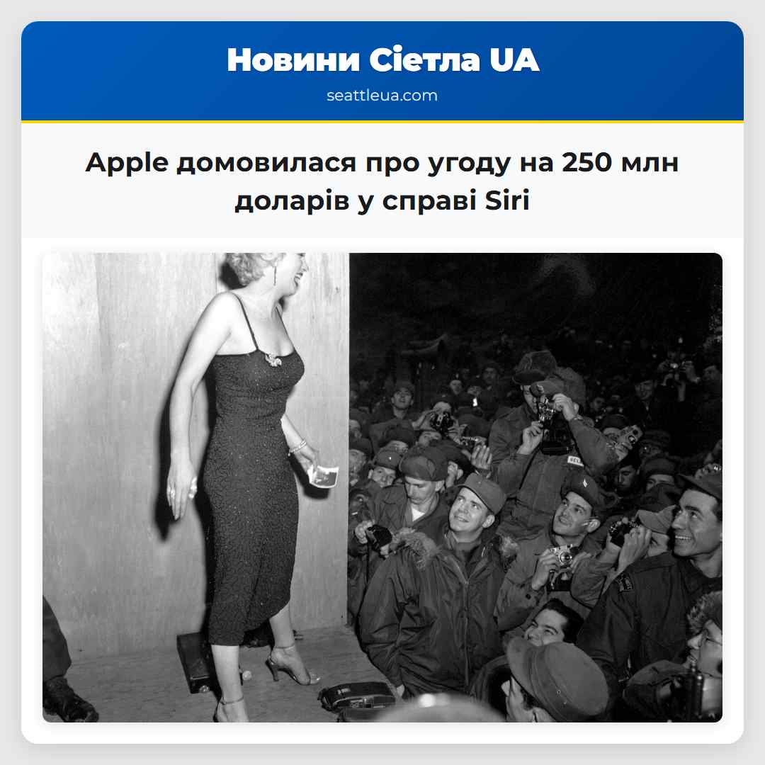 Apple домовилася про угоду на 250 млн доларів у справі Siri