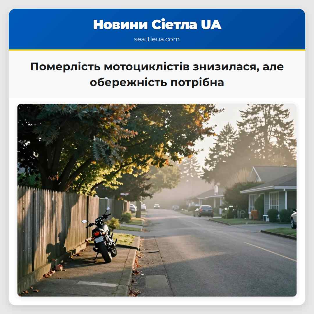 Померлість мотоциклістів знизилася але обережність потрібна