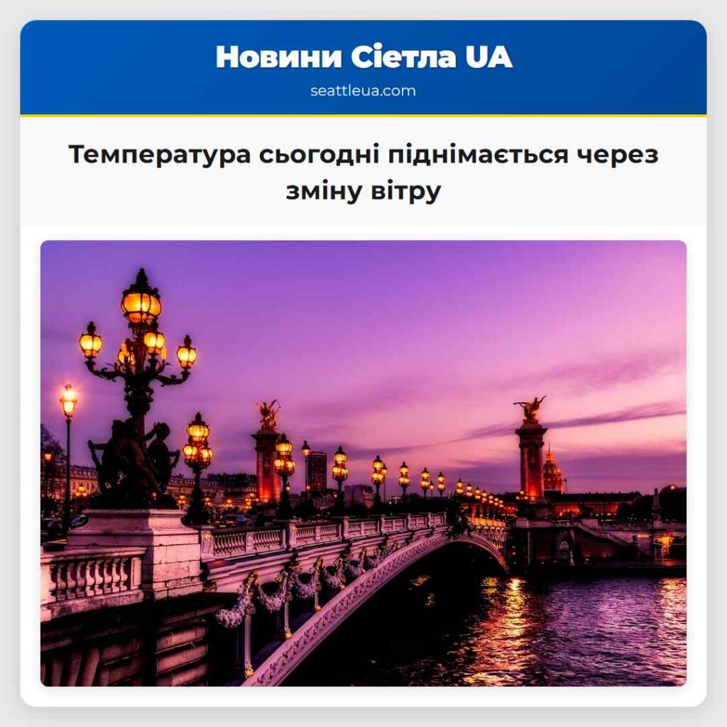 Температура сьогодні піднімається через зміну
