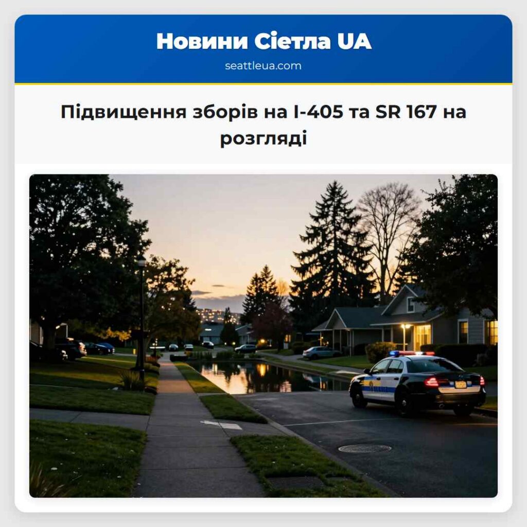 Підвищення зборів на I-405 та SR 167 на розгляді
