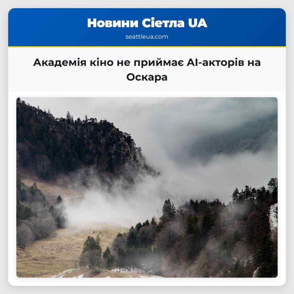 Академія кіно не приймає AI-акторів на Оскара