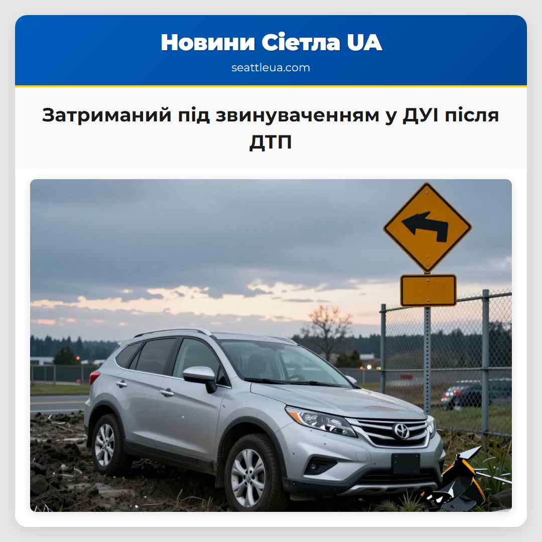 Затриманий під звинуваченням у ДУІ після ДТП
