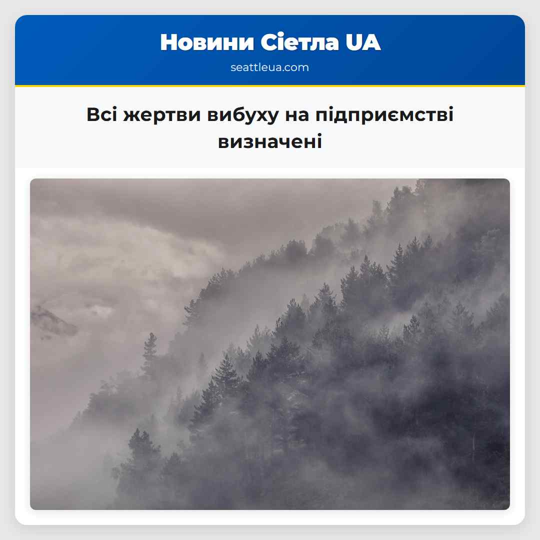 Всі жертви вибуху на підприємстві визначені