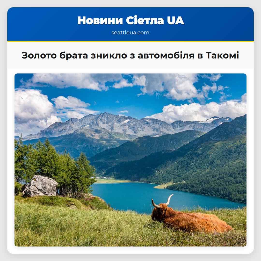 Золото брата зникло з автомобіля в Такомі