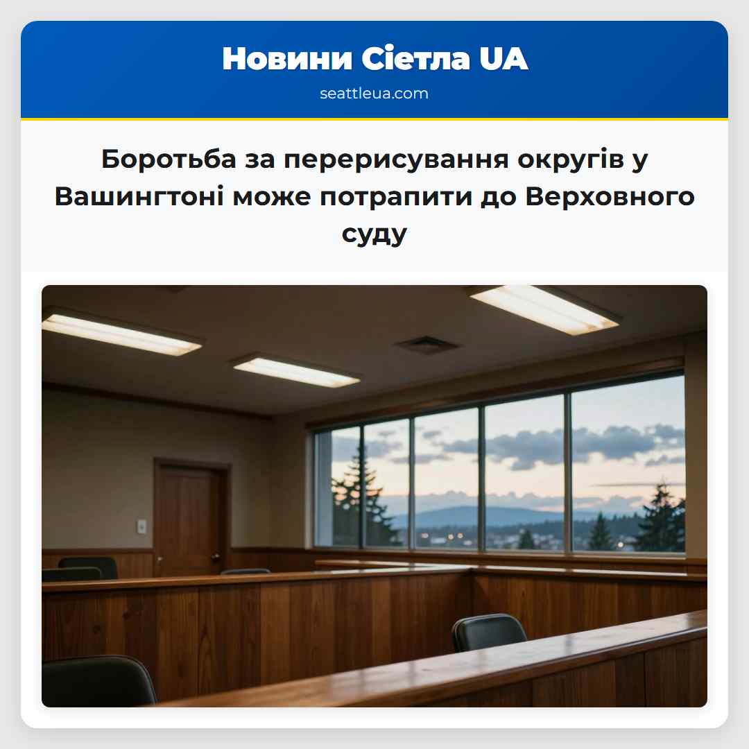 Боротьба за перерисування округів у Вашингтоні може потрапити до Верховного суду
