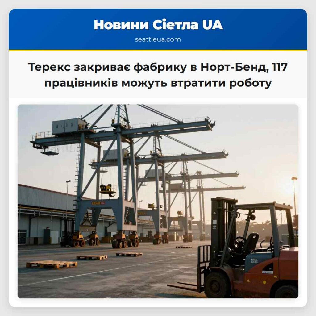 Терекс закриває фабрику в Норт-Бенд, 117