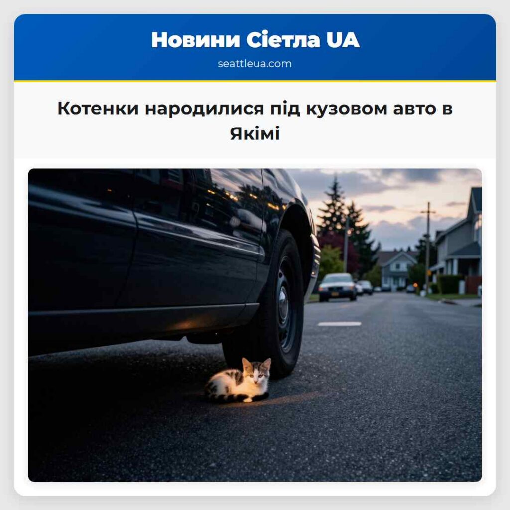 Котенки народилися під кузовом авто в Якімі