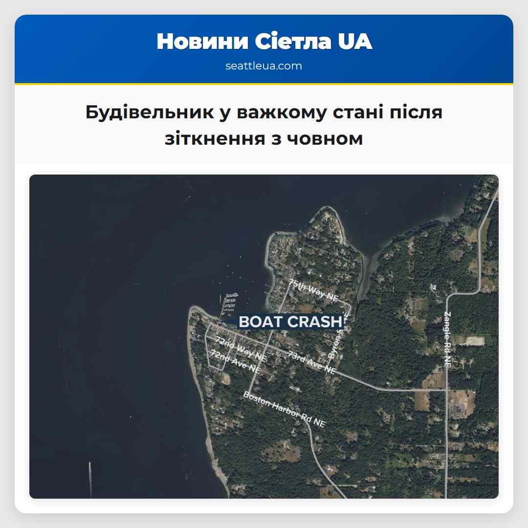 Будівельник у важкому стані після зіткнення з човном