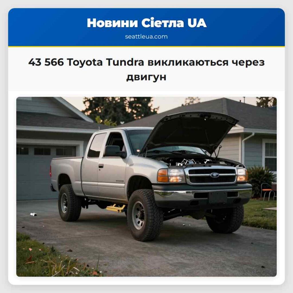 43 566 Toyota Tundra викликаються через двигун