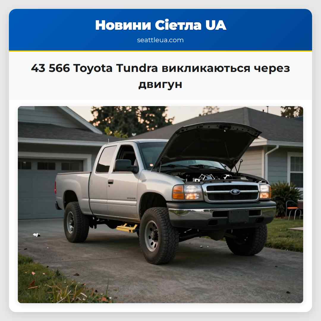 43 566 Toyota Tundra викликаються через двигун