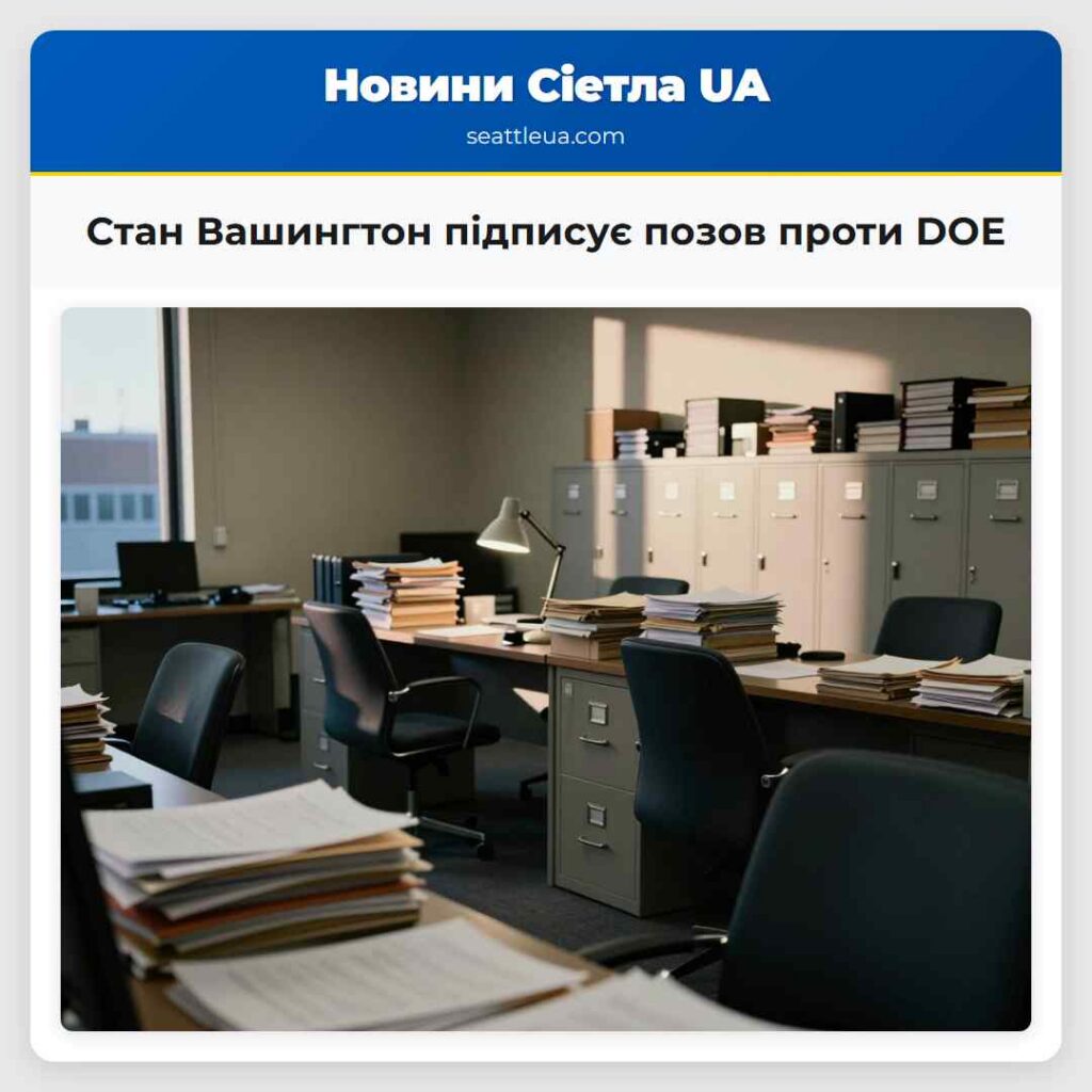Стан Вашингтон підписує позов проти DOE