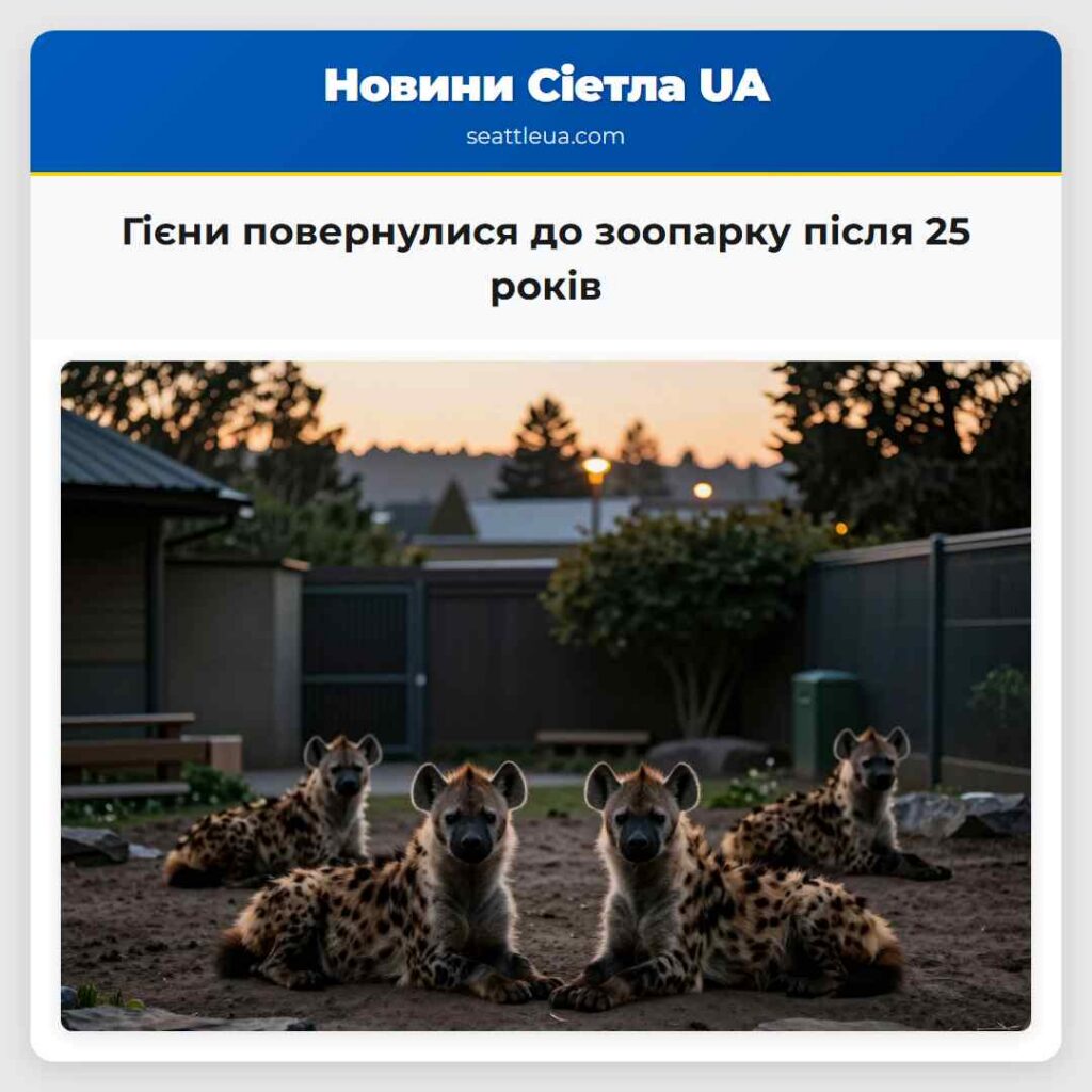 Гієни повернулися до зоопарку після 25 років