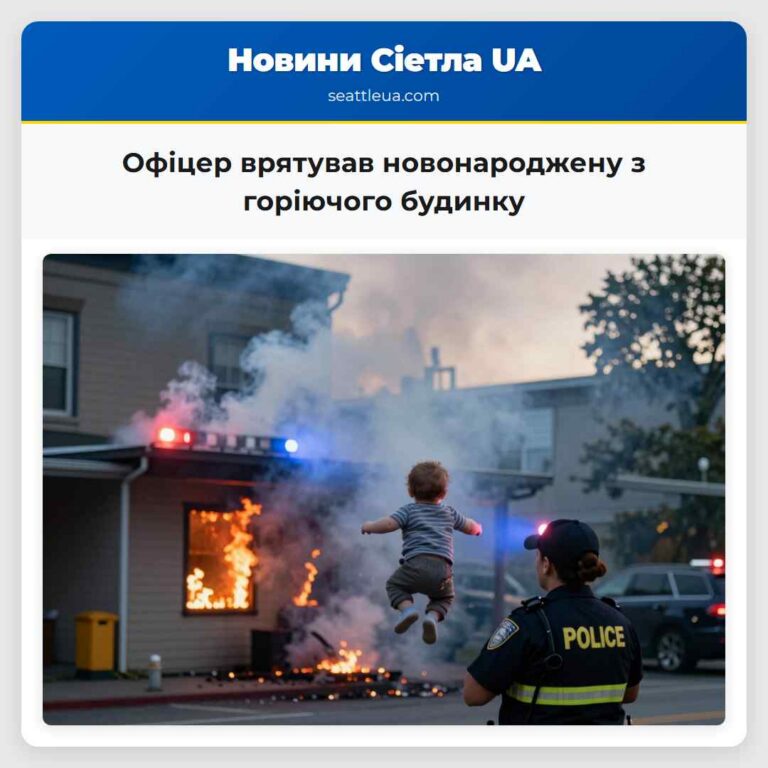 Офіцер врятував новонароджену з горіючого будинку
