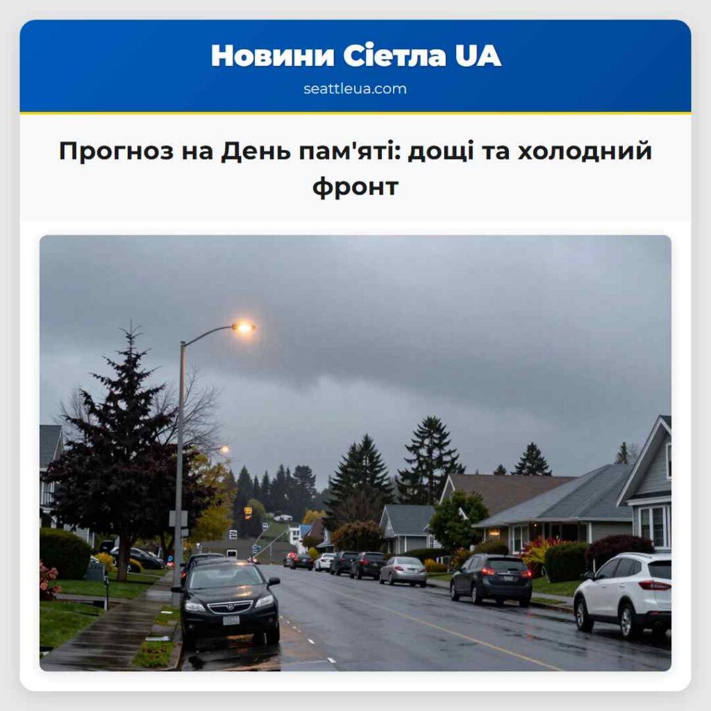 Прогноз на День пам'яті: дощі та холодний фронт