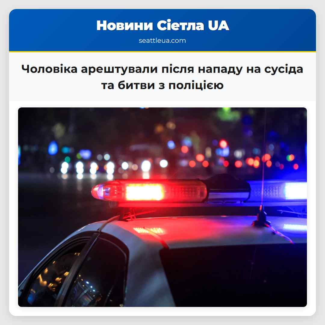 Чоловіка арештували після нападу на сусіда та битви з поліцією
