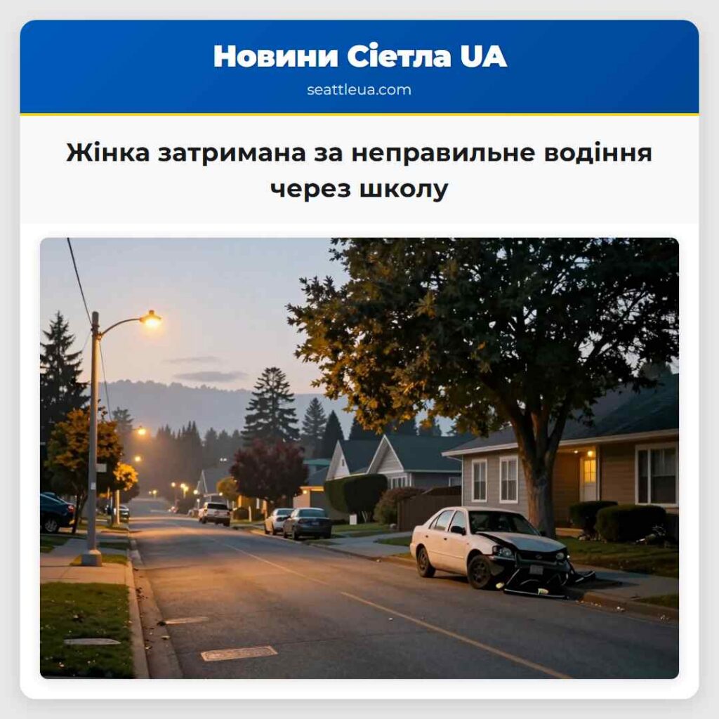 Жінка затримана за неправильне водіння через школу