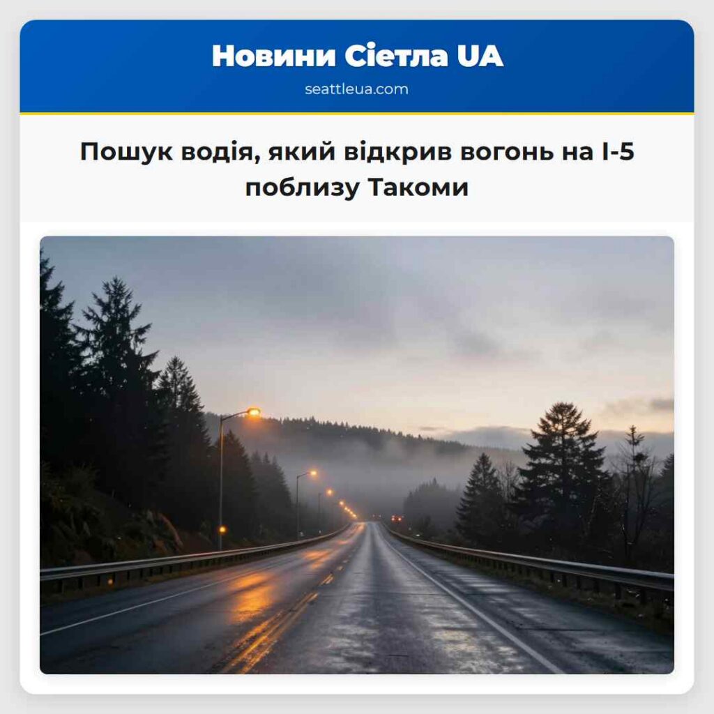 Пошук водія, який відкрив вогонь на I-5 поблизу