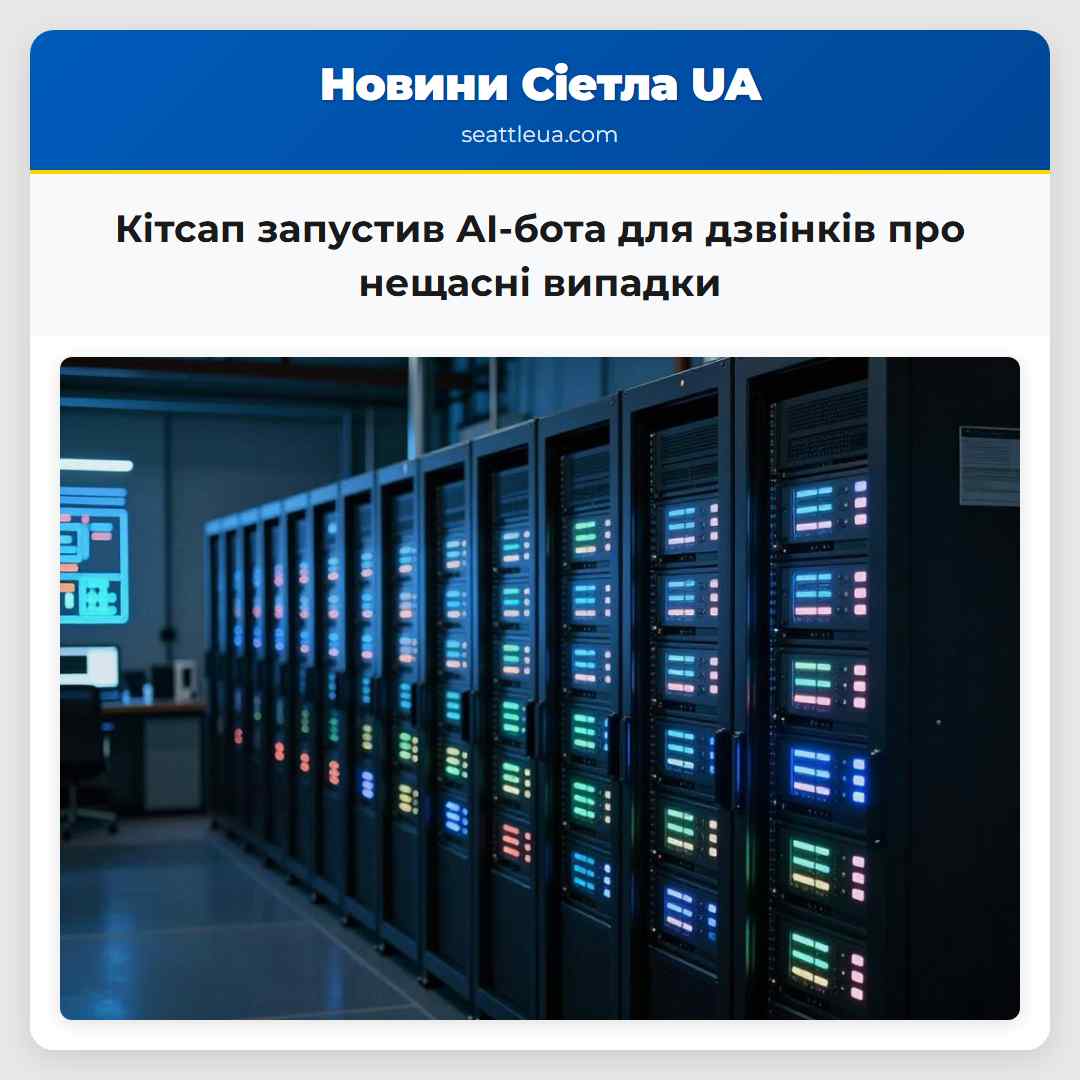Кітсап запустив AI-бота для дзвінків про нещасні випадки