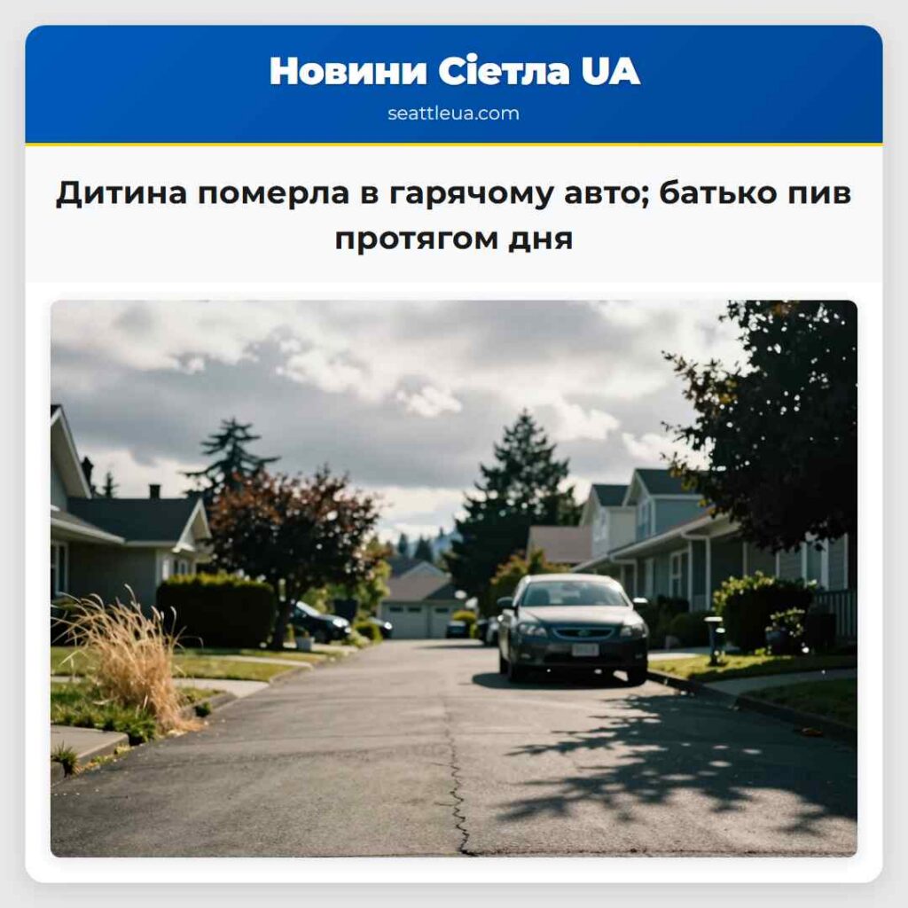 Дитина померла в гарячому авто; батько пив